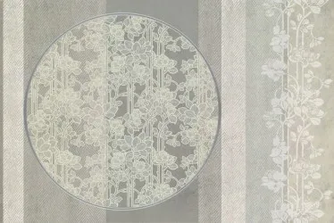 GIN2102CAM - Azzurro | Carta da parati floreale boho